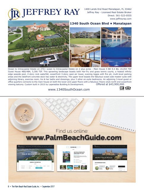 September 2017 Palm Beach Real Estate Guide