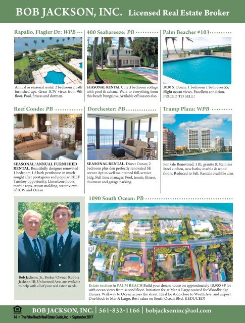 September 2017 Palm Beach Real Estate Guide