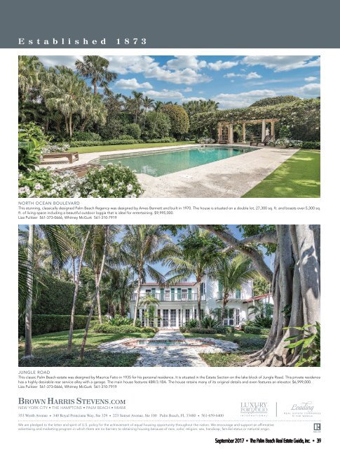 September 2017 Palm Beach Real Estate Guide