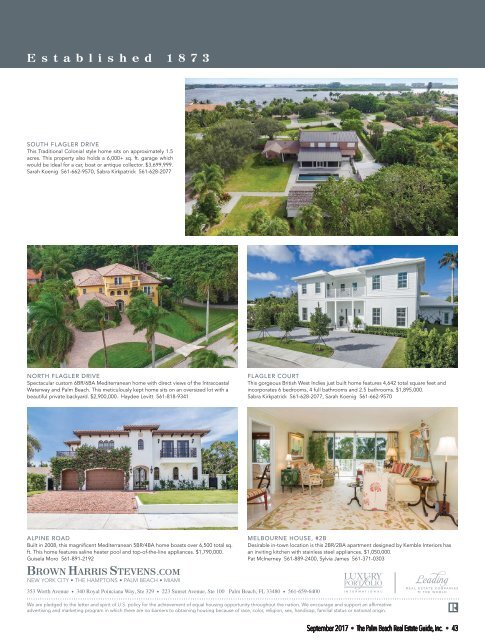 September 2017 Palm Beach Real Estate Guide