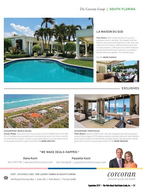 September 2017 Palm Beach Real Estate Guide