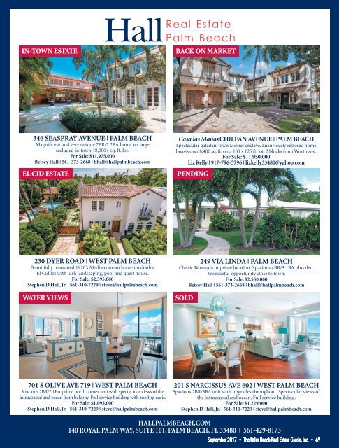 September 2017 Palm Beach Real Estate Guide