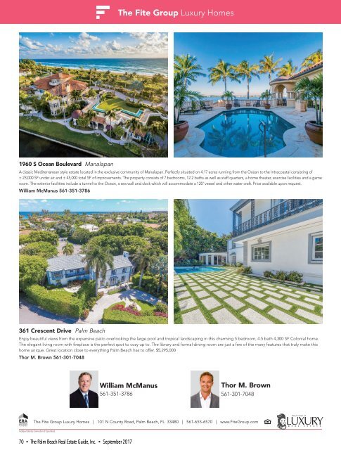 September 2017 Palm Beach Real Estate Guide