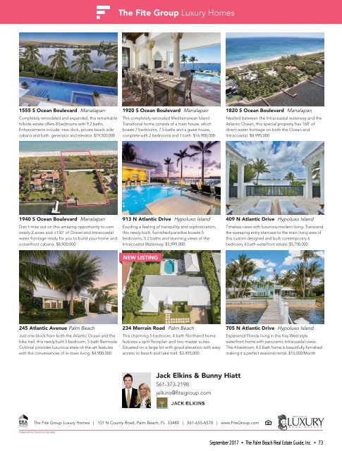 September 2017 Palm Beach Real Estate Guide