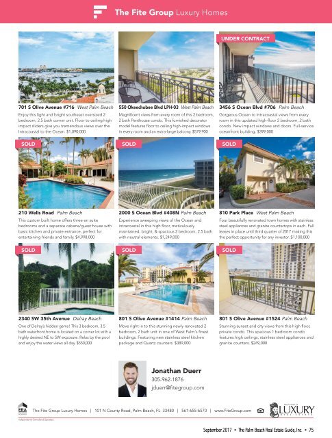 September 2017 Palm Beach Real Estate Guide