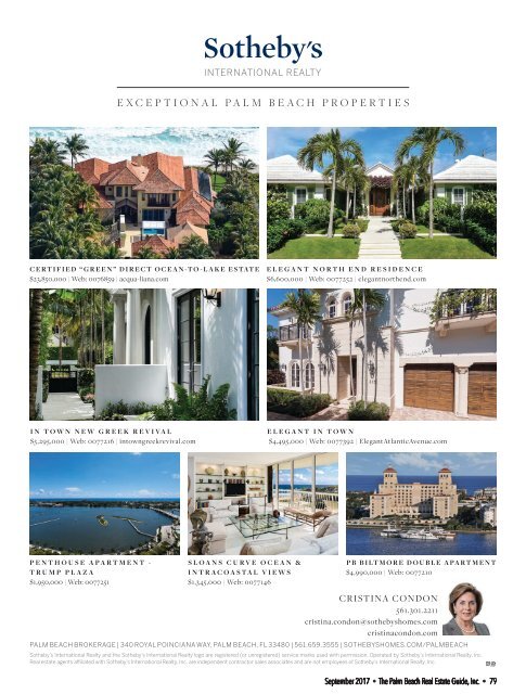 September 2017 Palm Beach Real Estate Guide