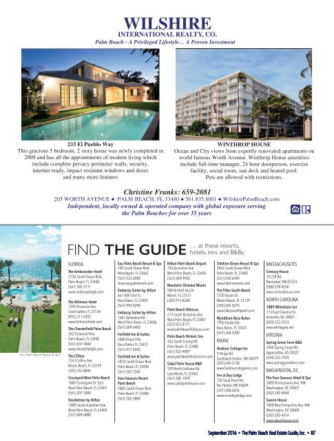 September 2017 Palm Beach Real Estate Guide