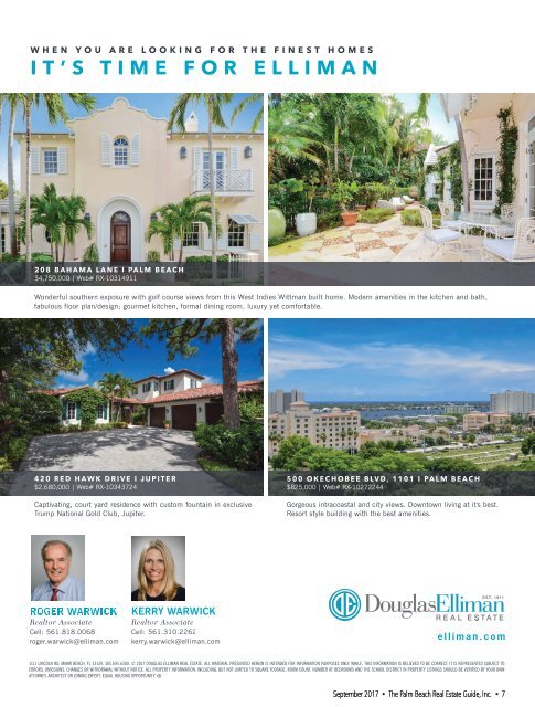 September 2017 Palm Beach Real Estate Guide