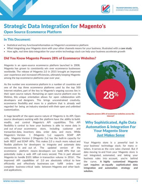 Strategic Data Integration for Magento's Open Source Ecommerce Platform