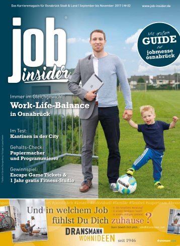 jobinsider No. 2 // Das Karrieremagazin für Osnabrück Stadt & Land