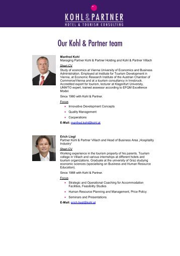 Kohl & Partner - our team (E)