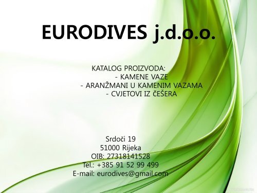 Promocijski Katalog kamenih vaza - EURODIVES j.d.o.o.
