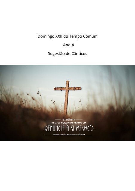 Domingo XXII Do tempo comum - Ano A