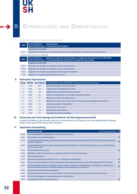Qualitätsbericht 2009 - UKSH Universitätsklinikum Schleswig-Holstein