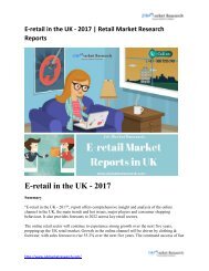 E-retail in the UK - 2017 | Retail Market Research Reports