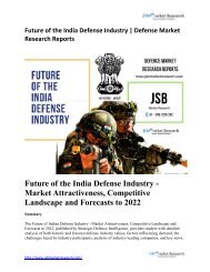 Future of the India Defense Industry | Defence Market research Reports 