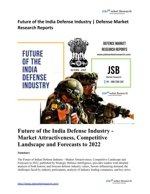 Future of the India Defense Industry | Defence Market research Reports 