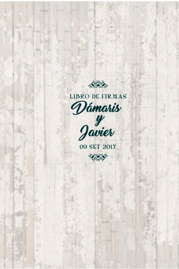 Libro de Firmas de Dámaris y Javier