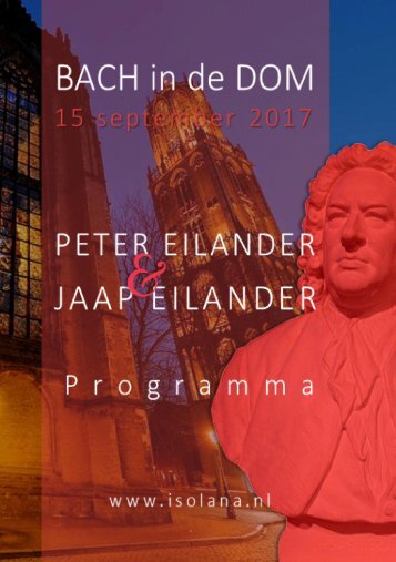 Programmaboekje BACH in de DOM