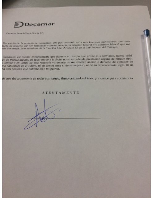 DECAMAR Desarrollos GIG CONSORCIO G La Rioja Tijuana Te Obliga a Firmar TU RENUNCIA ANTES DE FIRMAR TU CONTRATO - Asi se las Gastan en la Empresa del Inmundo Raimundo Gomez Flores - La Rioja Tijuana.JPG