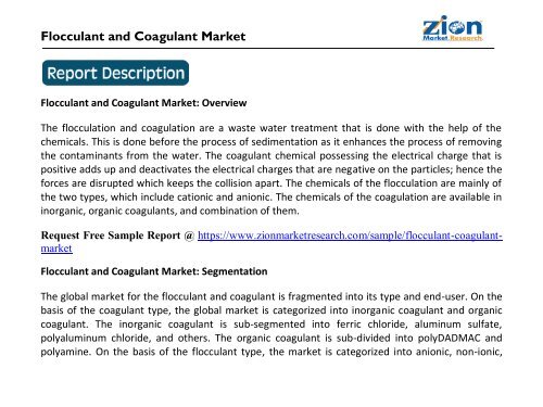 Flocculant and Coagulant Market, 2016 and 2021