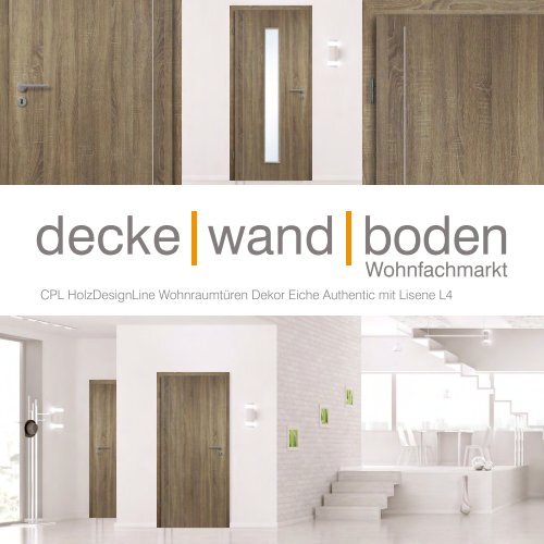 dwb Wohnraumtüren CPL Holz Design Line mit Lisene L4 Eiche Authentic
