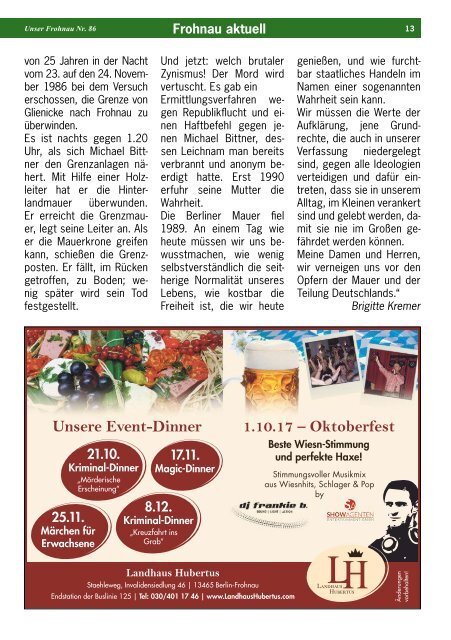 Unser Frohnau 86 (September 2017)