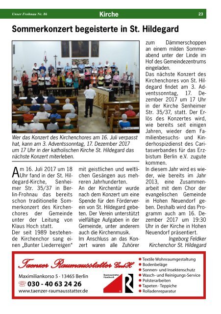 Unser Frohnau 86 (September 2017)