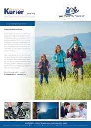 Waldviertel Consult -Versicherungskurier Herbstausgabe 2017