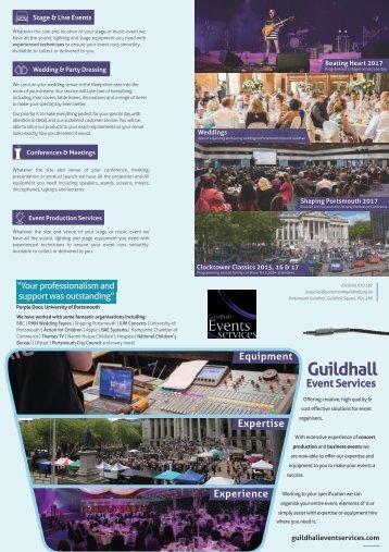 Guildhall Event Services Flyer