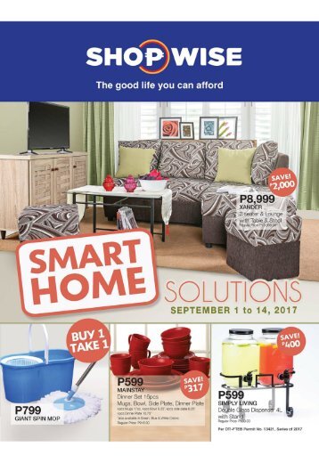 SHOPWISE HOME SOLUTIONS ends September 14, 2017