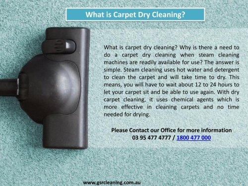 What is Carpet Dry Cleaning?