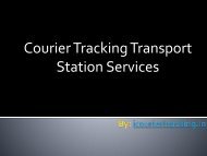 Courier tracking transport station services