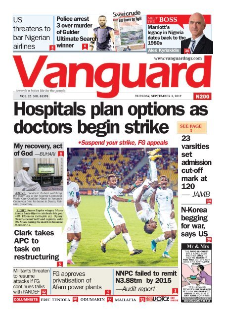 05092017 - Hospitals pln options as doctors begin strike