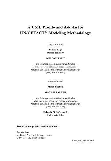 A UML Profile and Add-In for UN/CEFACT's Modeling Methodology ...
