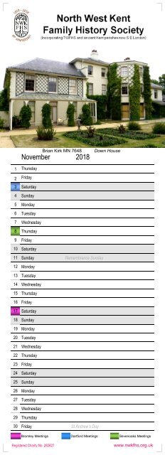 2018 Calendar 