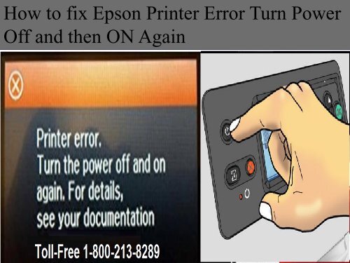 How to fix Epson Printer Error Turn Power.