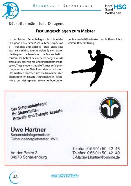 Handball Schaufenster 2017/2018