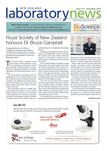 Laboratory News & BioScience December 2016