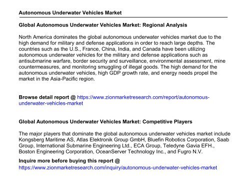 Global Autonomous Underwater Vehicles Market, 2016–2024