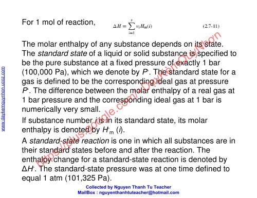 LECTURE PHYSICAL CHEMISTRY 3rd EDITION ROBERT G. MORTIMER