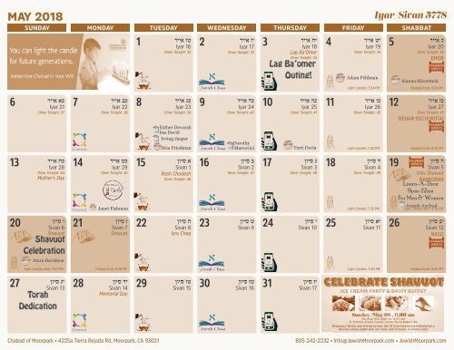 Calendar & Program guide 2017-2018  