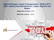 Global Hydrogen Cooled Turbogenerators  Market 2017 Segment, Value, Key Players and Forecast