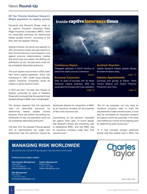 Captive Insurance Times issue 131
