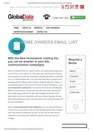 Purchase Homeowners Email List