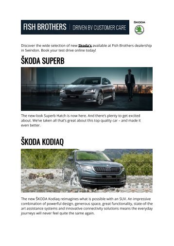 Fish Brothers Group | New Skoda Cars