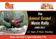 Gospel Music Rally 2017 - Program Booklet