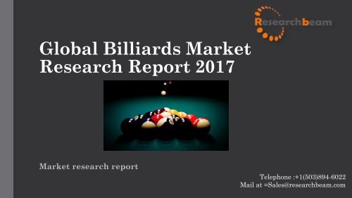 Global Billiards Market Research Report 2017