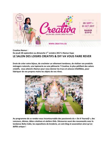 Communiqué de presse_Creativa Namur_ArtisanArt 2017pdf