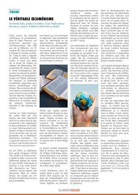 Adventiste Magazine Nº 11 -  Septembre / Octobre 2017